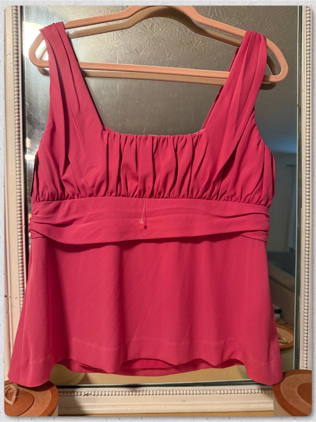 Doncaster Rose Ruched Square-Neck Camisole